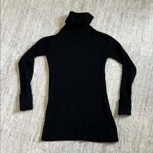 White House Black Market Black Ribbed Turtleneck Sweater